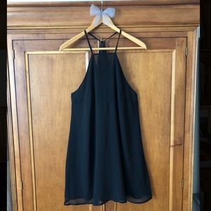 Shift Dress w/ Triangle Mesh Detail